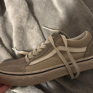 Vans Beige and White Women's Sneakers